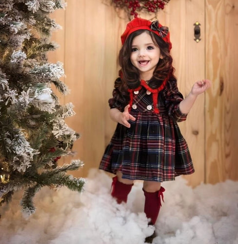 Holly Wreath xmas dress set