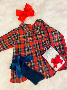 Tartan red dress 2 piece